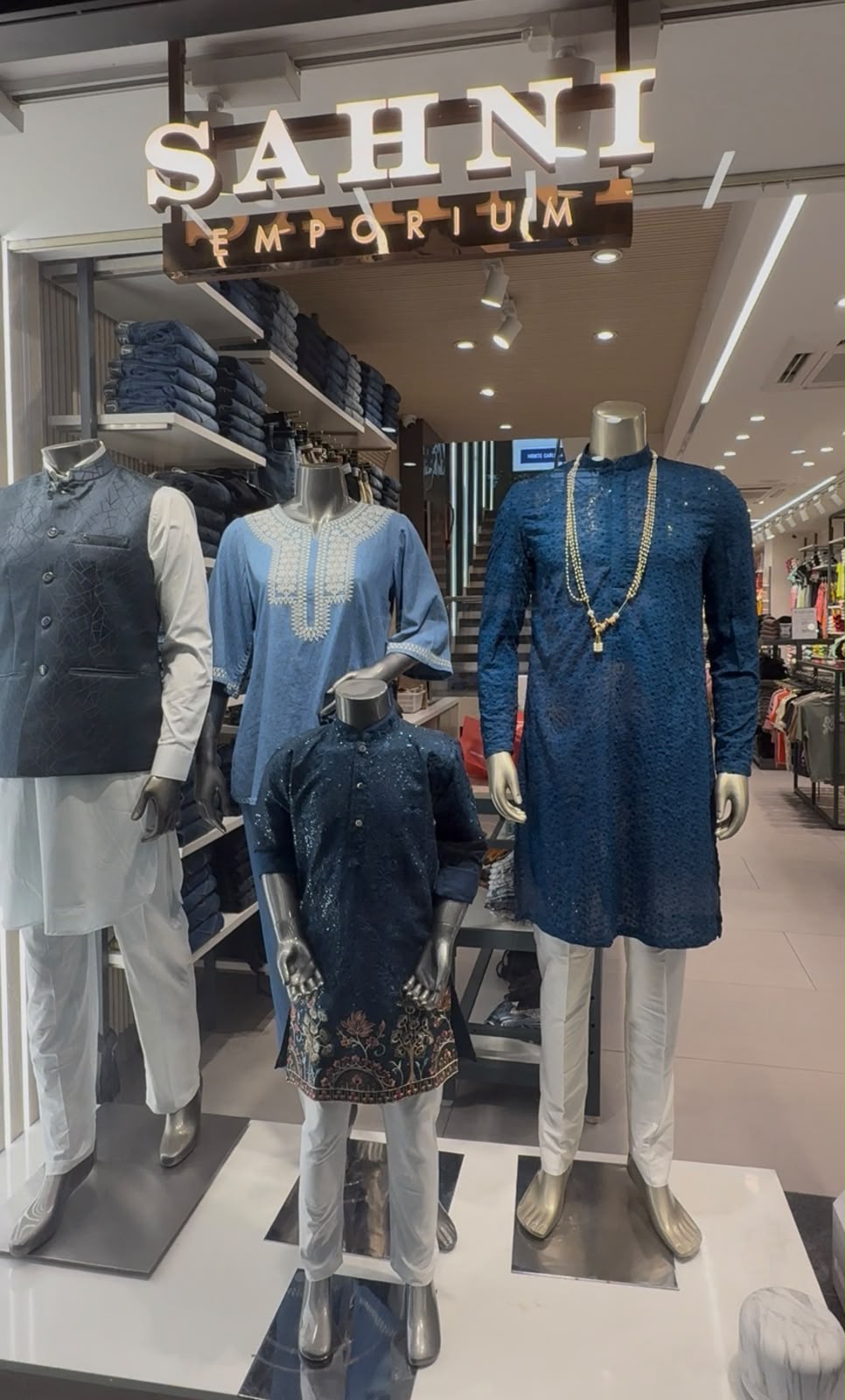 Sahni Emporium in-store clothing display in Chandigarh